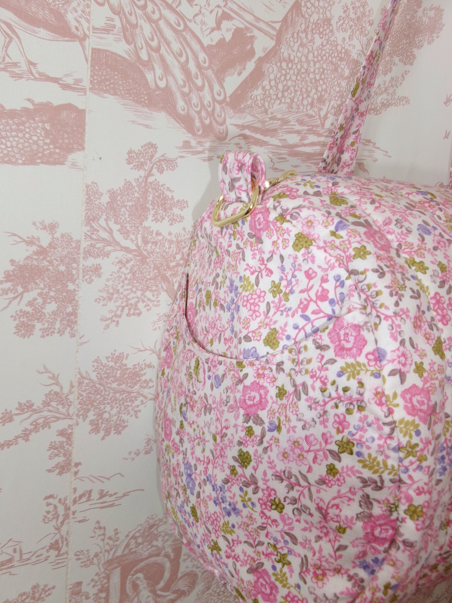 Swam Lake Floral Duffel Bag