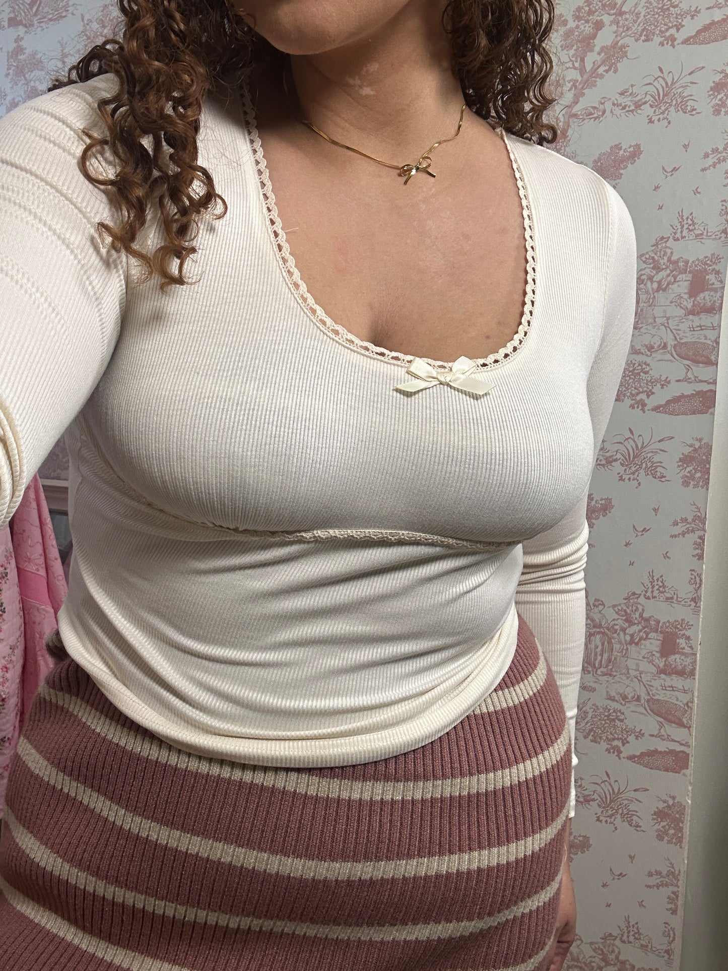 The Shelby Soft Knit Top With Bow Detail