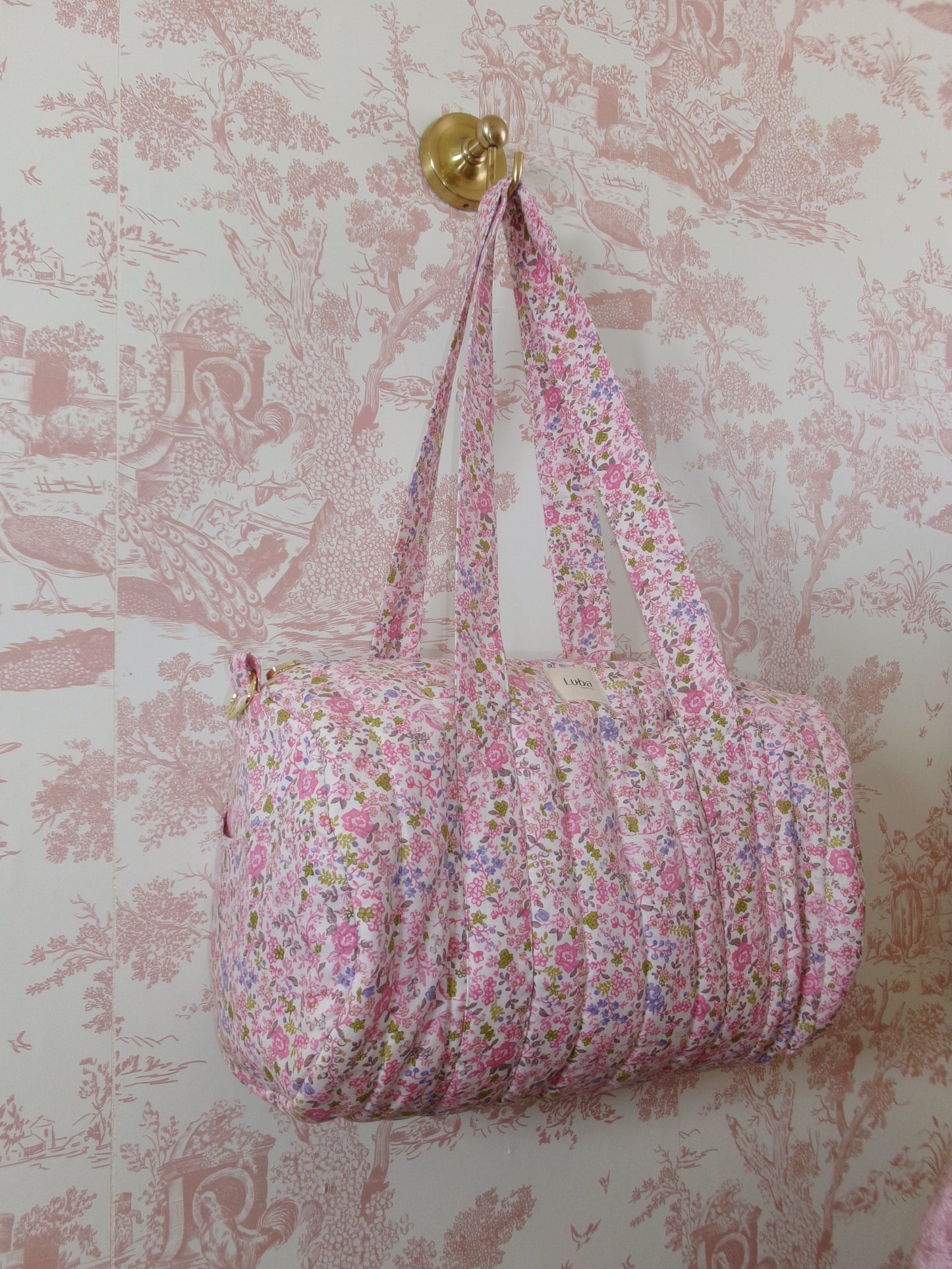 Swam Lake Floral Duffel Bag