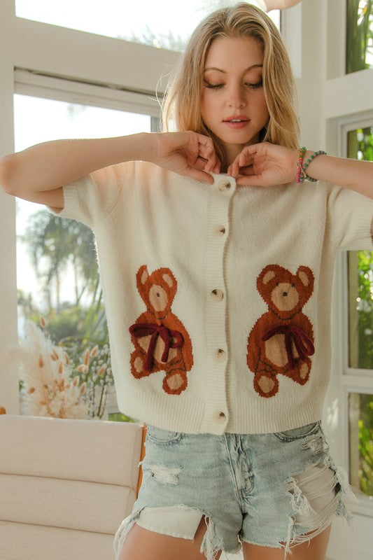 Mrs. Osito Cardigan Sweater