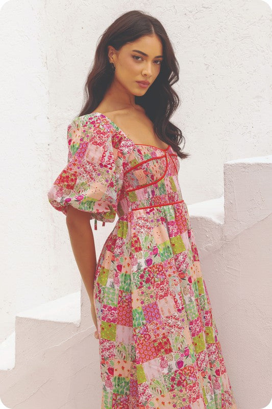 Patchwork Maxi Dress