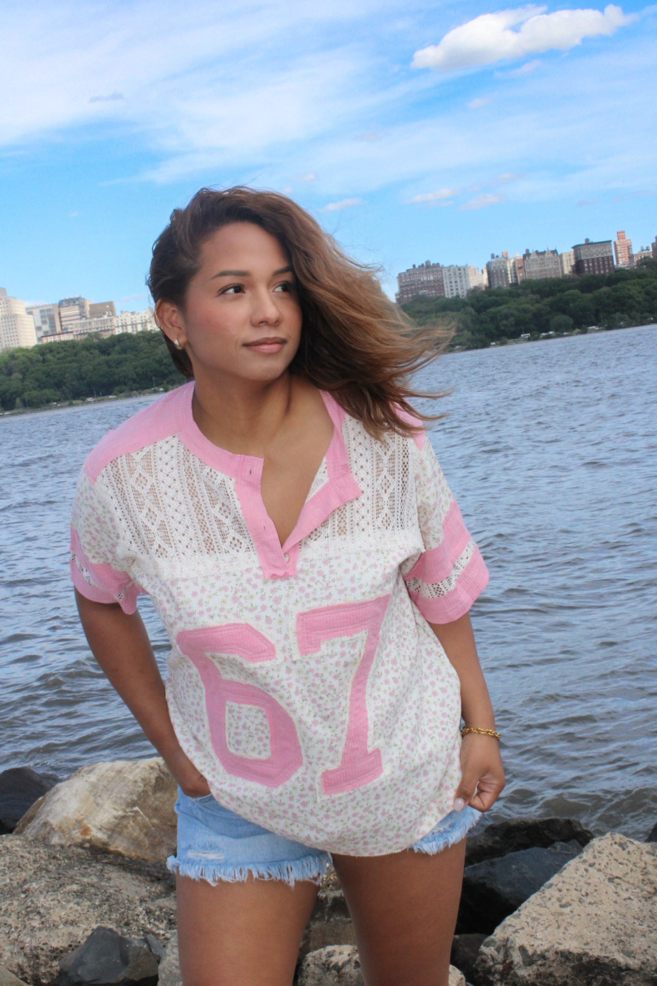The Florette Pink Oversized Top