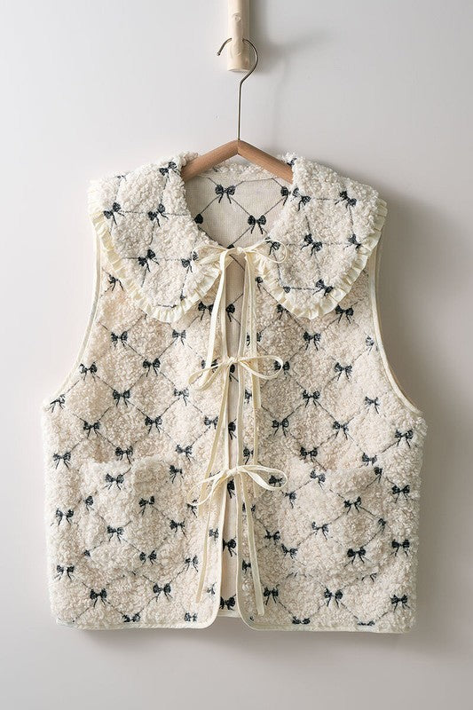 Sweet Bows Sherpa Vest