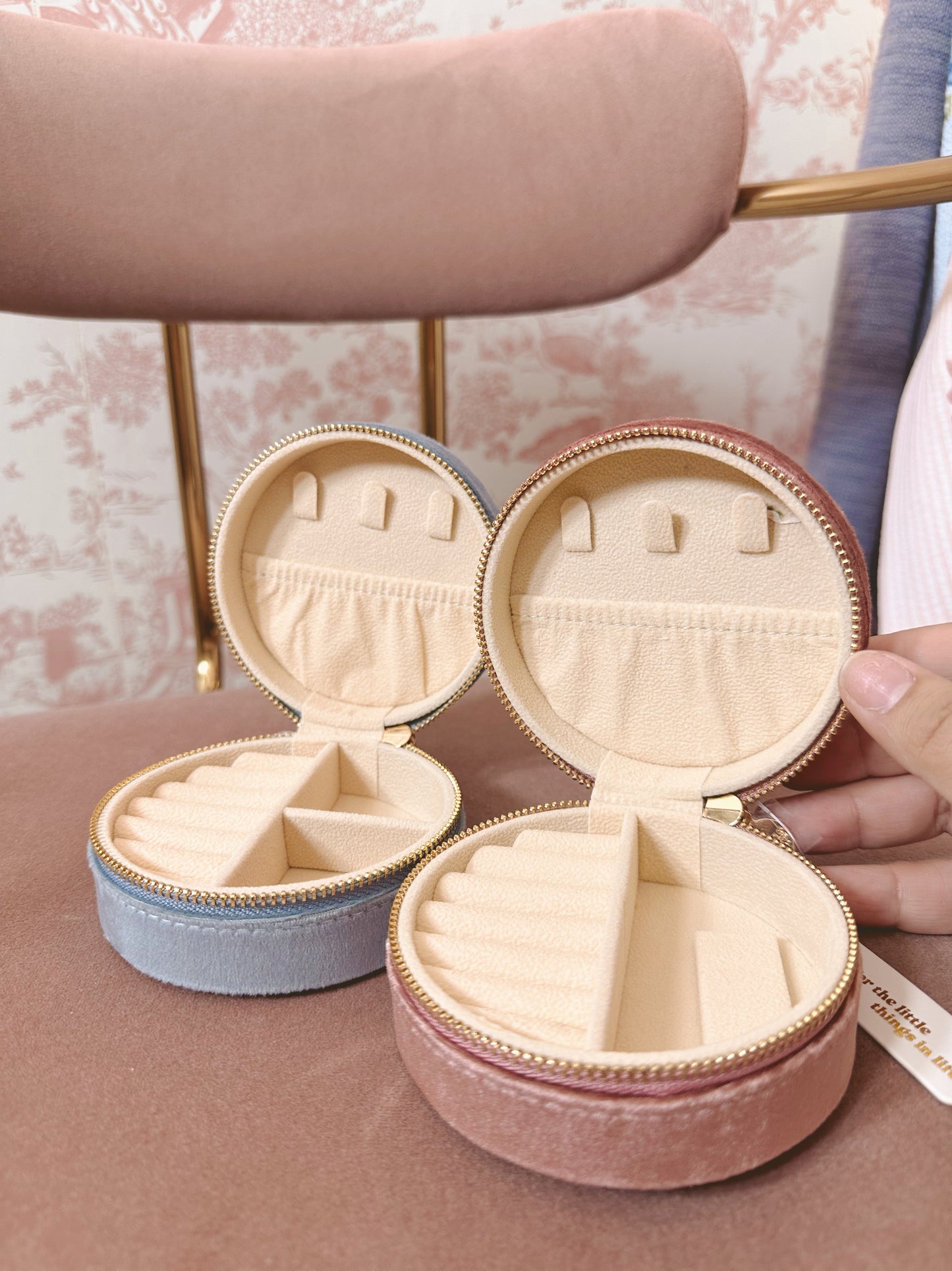The Treasure Aboard Jewelry Case Velvet Pink