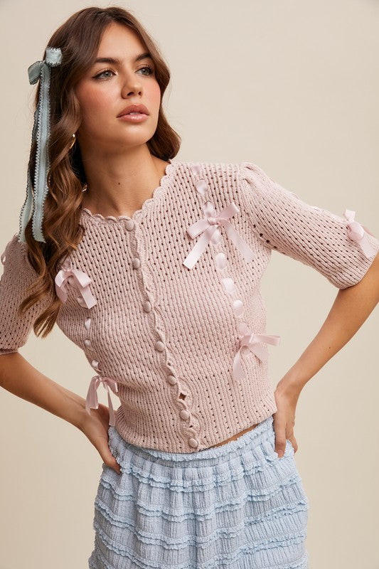 Dolette knit cotton cardigan