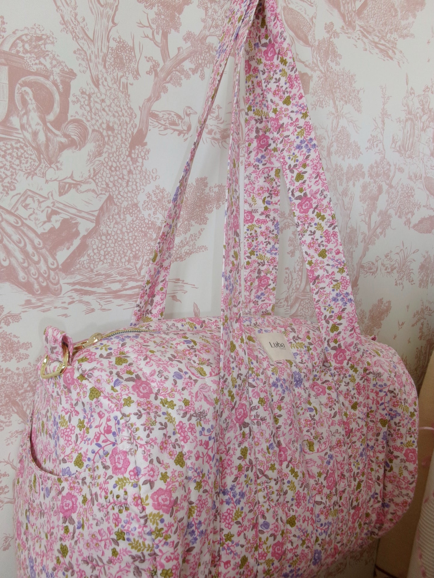 Swam Lake Floral Duffel Bag