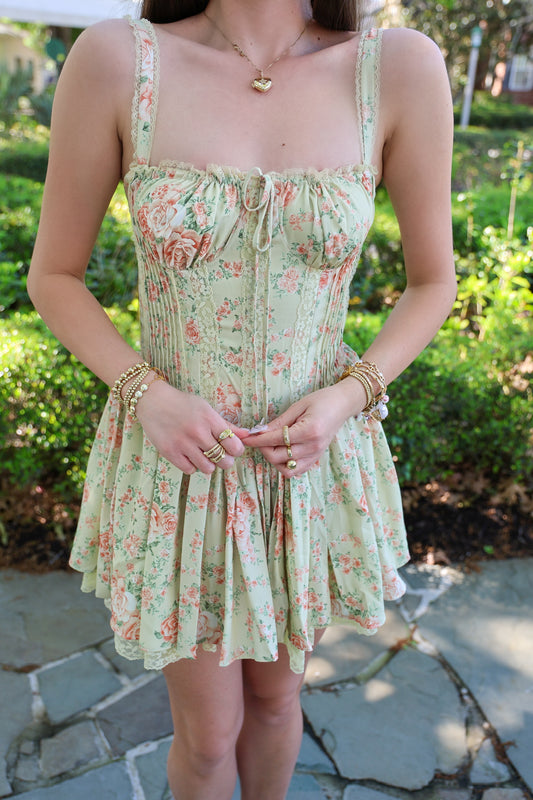 Homecoming Princess Floral Corset Dress