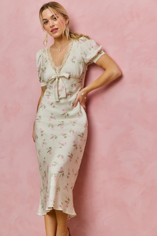 Satin Lace Dress