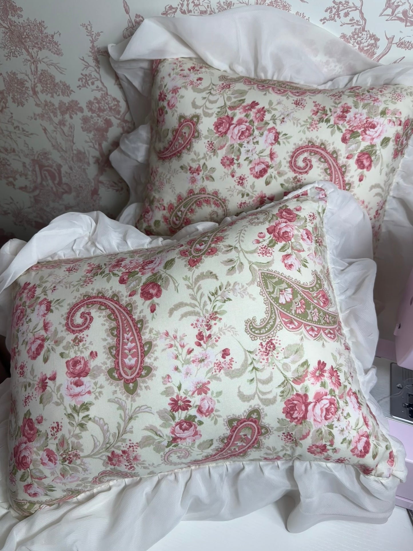 Antoniette Boudoir Handmade Pillow Shams Set Of 2