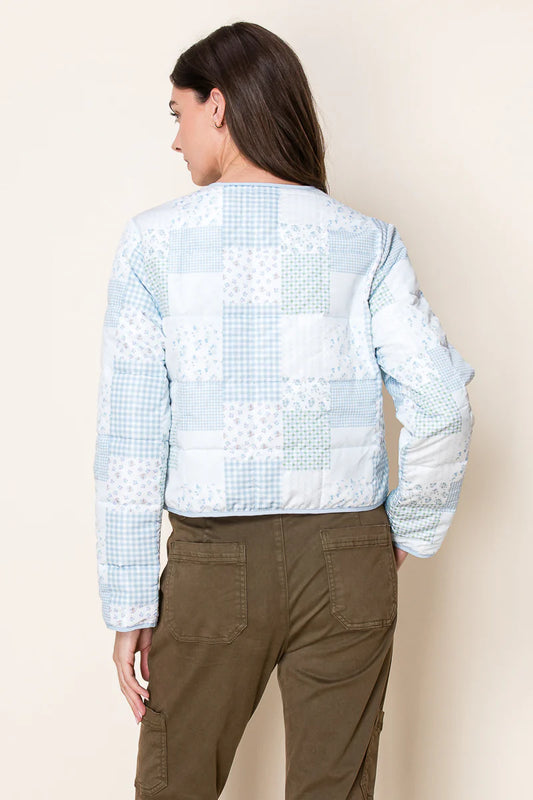 The Blue Sugar Plum Quilted Cardigan