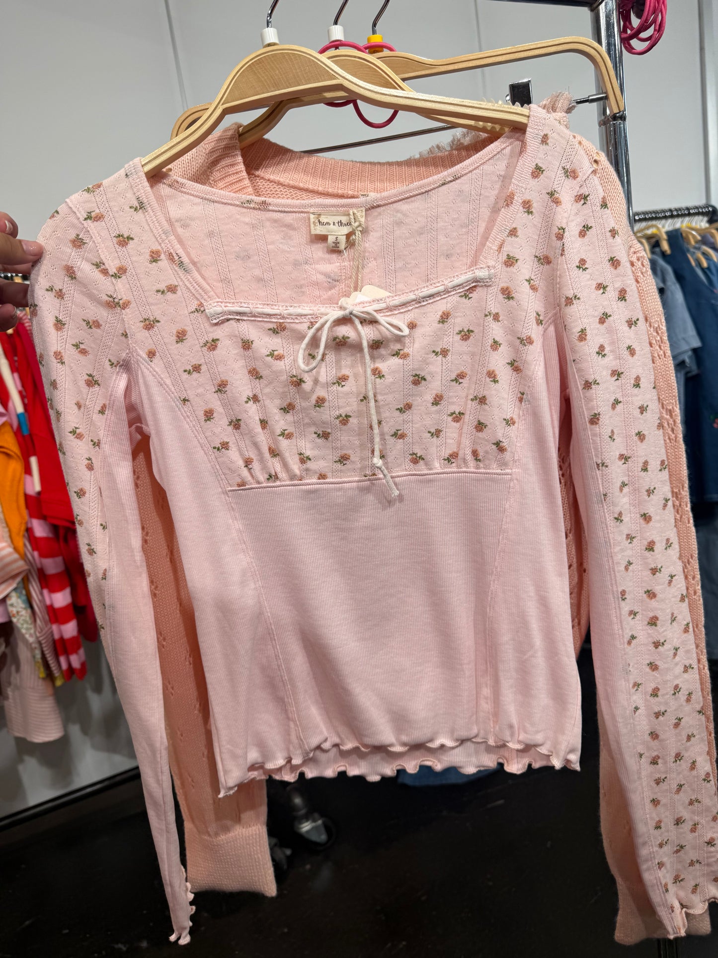 Peach Long Sleeve Knit Top December