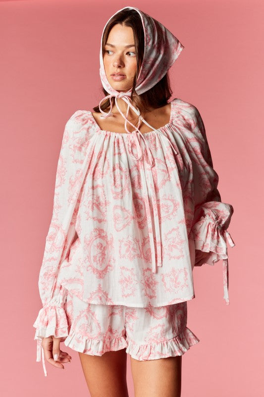 Cherub Toile Pajama Set