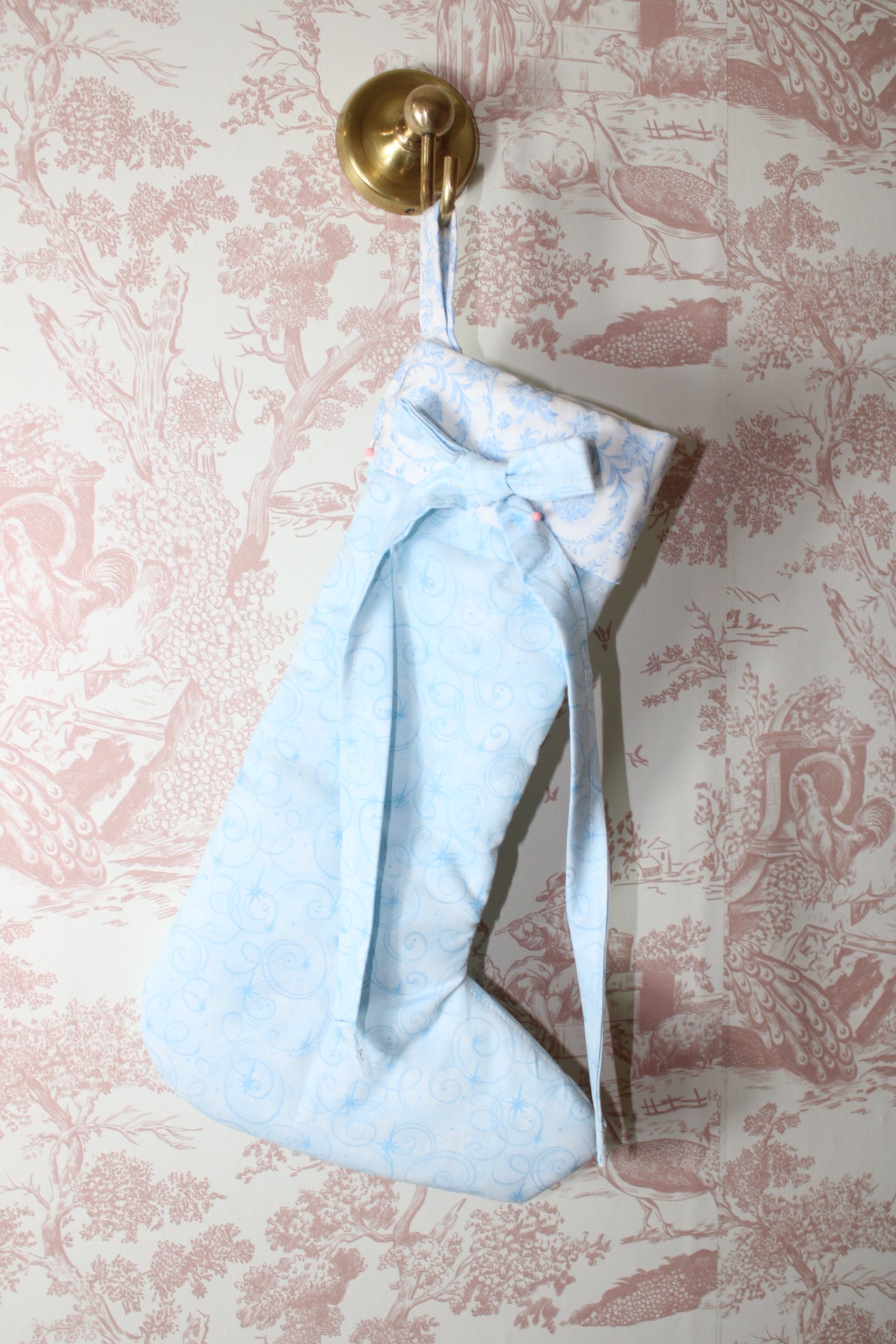 Winter Wonderland Handmade Stocking With Bow