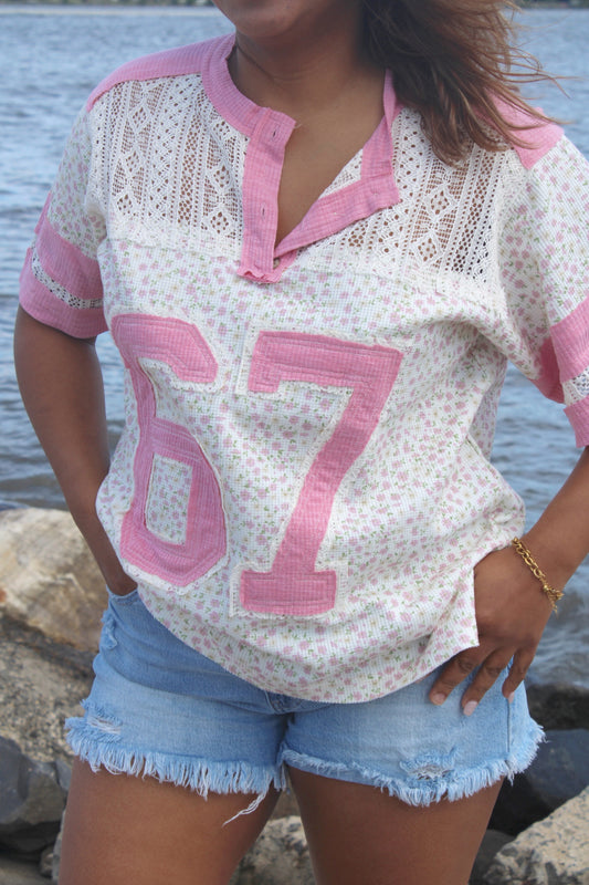 The Florette Pink Oversized Top