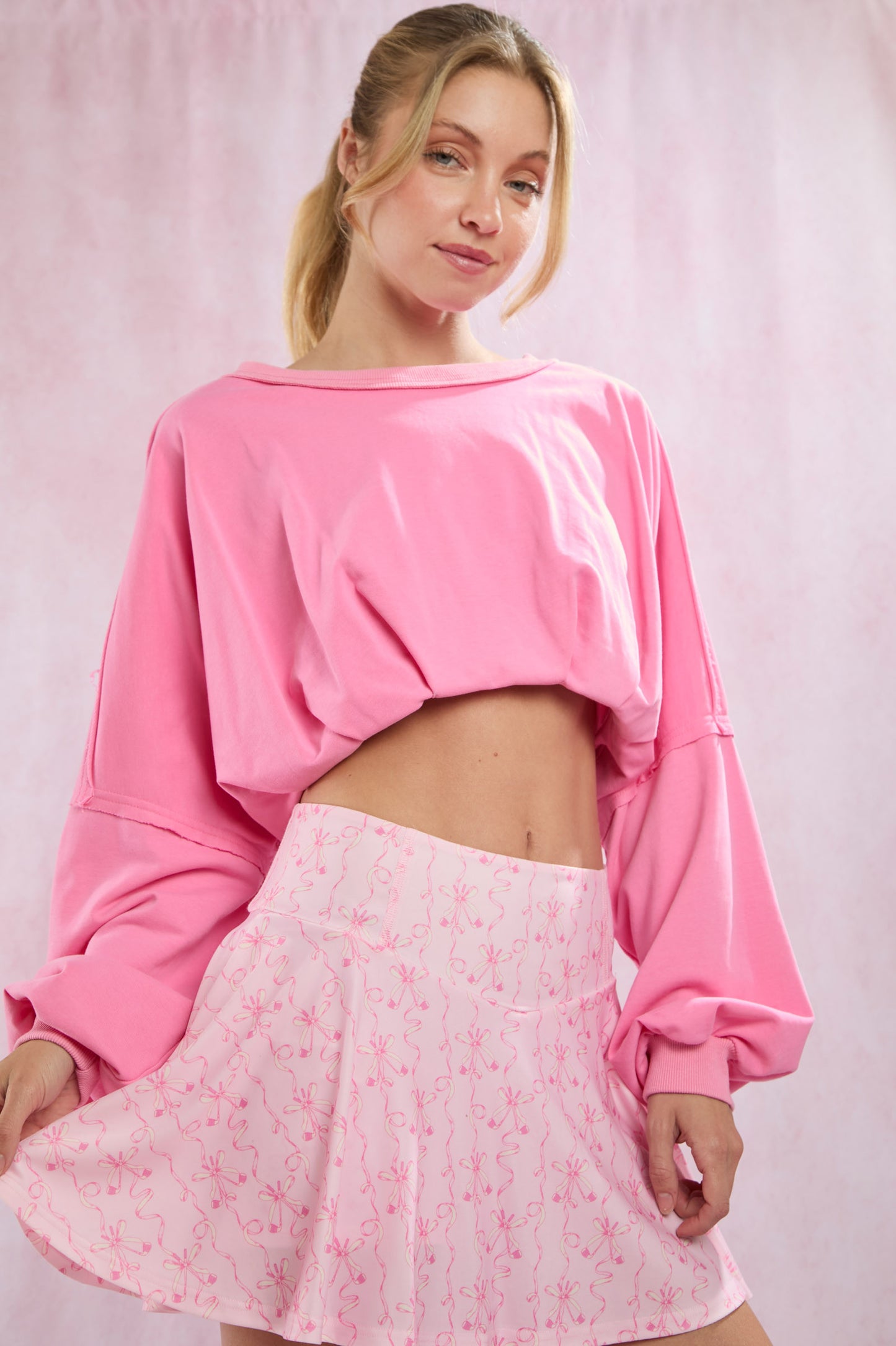 Gardenia Golf and Bows Print Skort