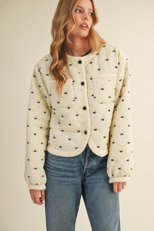 Bow Embroidered Jacket