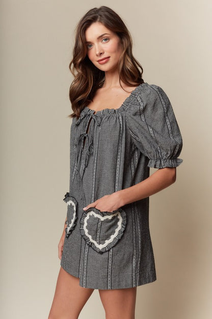 Estelle Black Heart Romper