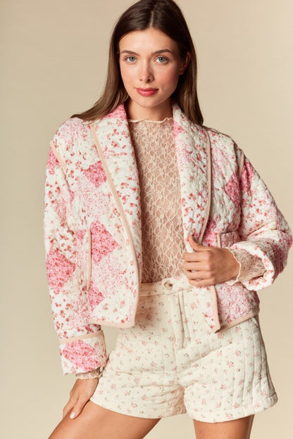 Floral Patchwork Quilted Jacket