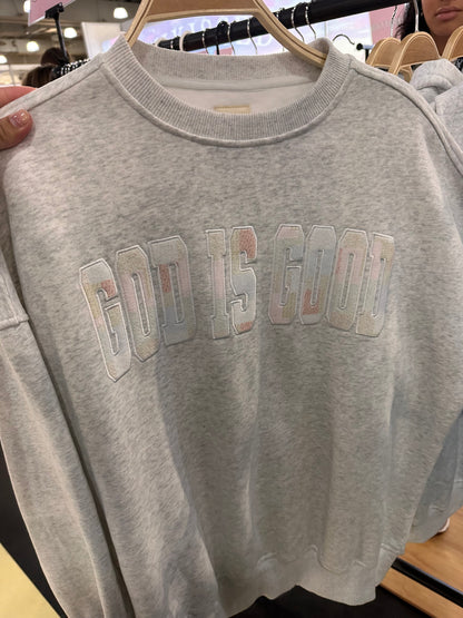 God Is Good Patchwork Sweatshirt