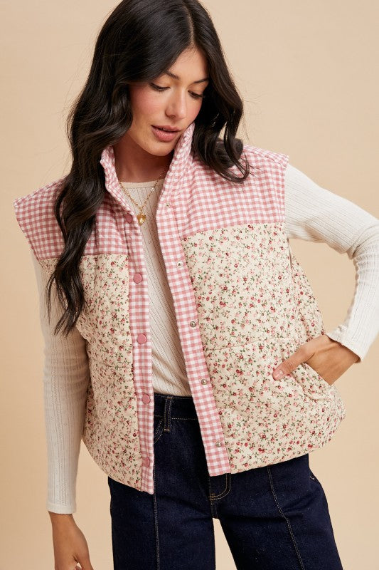 Ditsy Quilted Vest