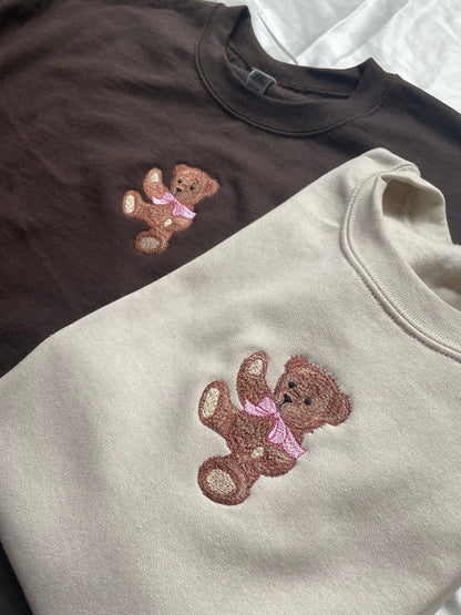 You Are Beary Loved Teddy Bear Embroidered Sweatshirt