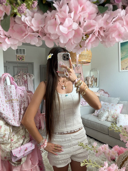 Soft Flower Coquette Tank Top