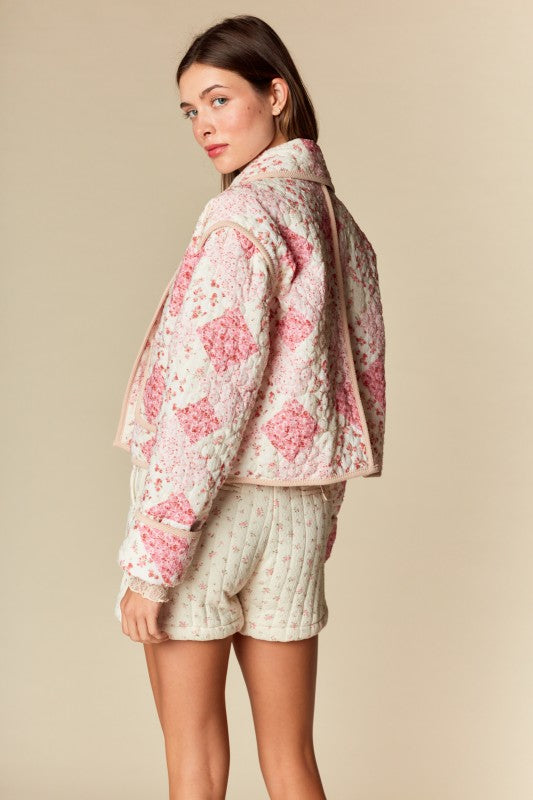 Floral Patchwork Quilted Jacket