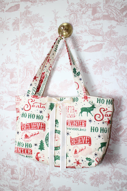Nostalgia Christmas Handmade Large Tote