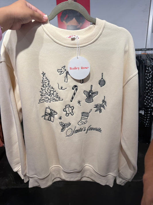 Christmas Embroidered Sweatshirt November