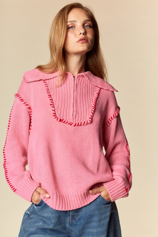 Blanket Half Zip Up Oversized Sweater