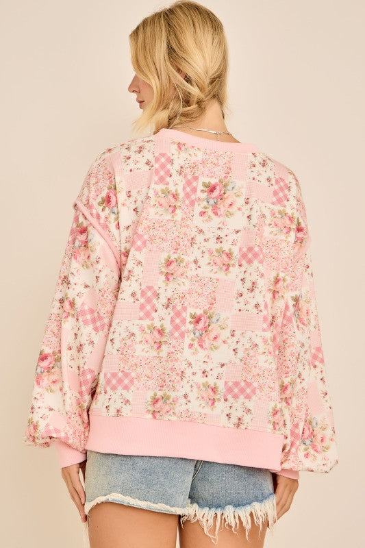 Oversized Floral Sweatshirt