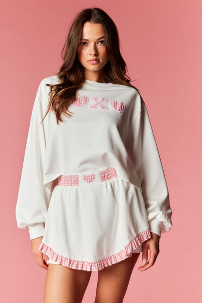 Gingham Heart Xoxo Terry Set