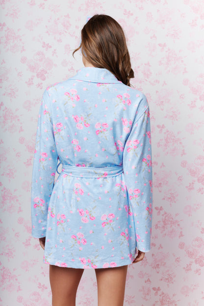 Bridgertea Blue Toile Robe & Headband Set