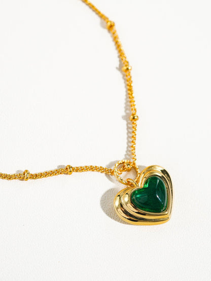 Emerald City 18K Gold Plated Petite Heart Necklace