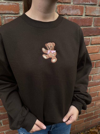 You Are Beary Loved Teddy Bear Embroidered Sweatshirt