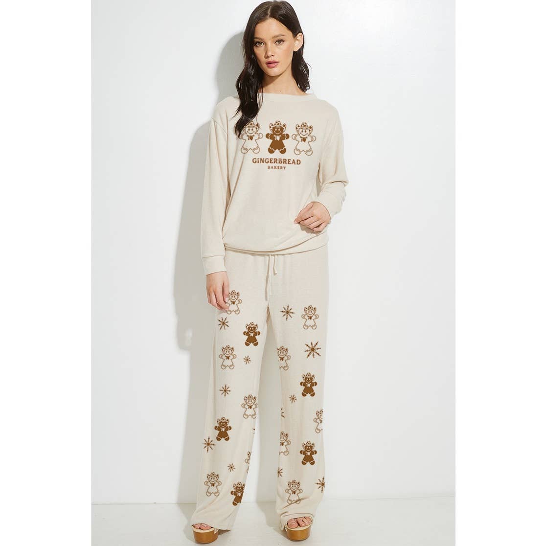 Galletita Christmas Print Soft Loungewear Set