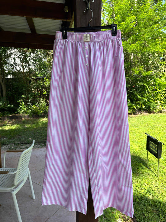 Lady London Pink Stripes Everyday Boxer Pants