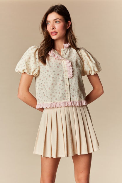 Ditsy Floral Sleeve Blouse