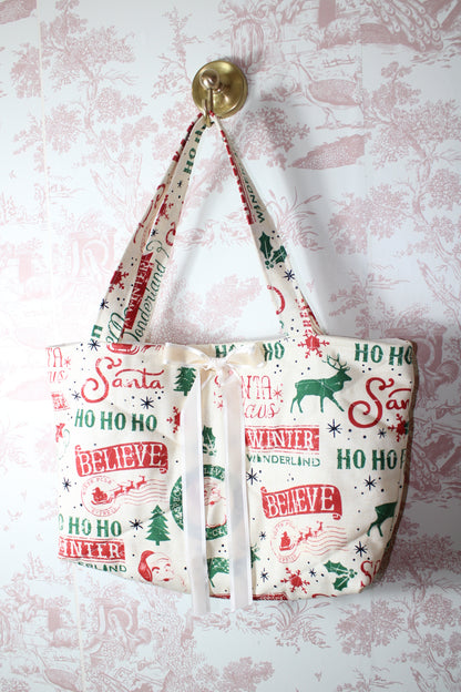 Nostalgia Christmas Handmade Large Tote