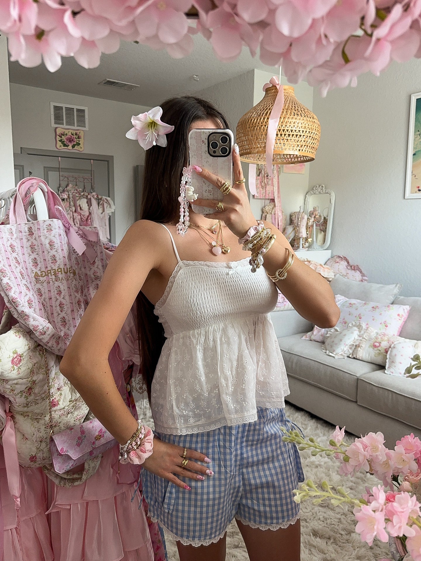 Gingham Darling Cotton Shorts