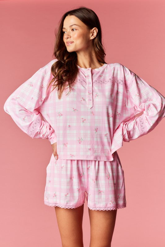 Floral Lounge Set Pink