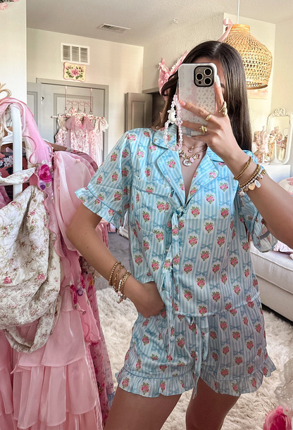 Mariamozy Satin Floral Pajama Set