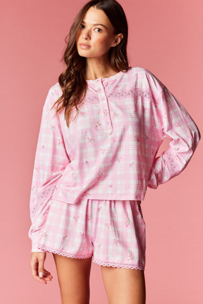 Floral Lounge Set Pink