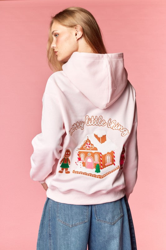 Merry Little Thing Embroidered Hoodie