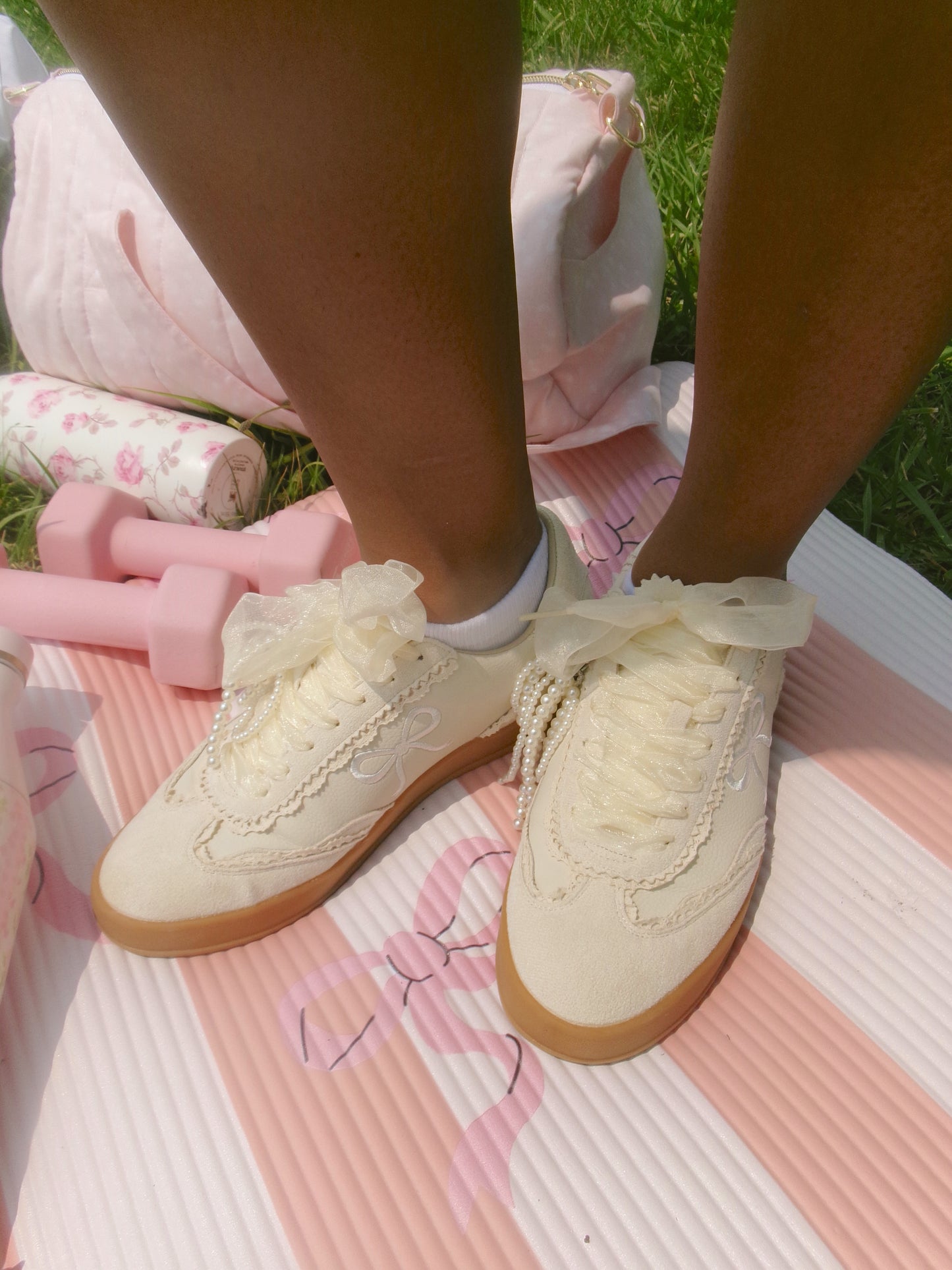 Bowsie Ivory Embroidery Shoes