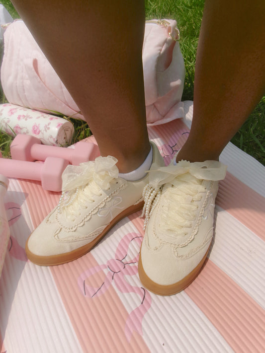 Bowsie Ivory Embroidery Shoes