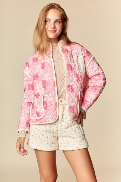 Quilted Patchwork Floral Jacket