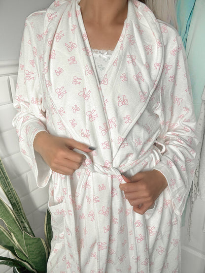 Polar Beary Pink Bows Hotel Robe