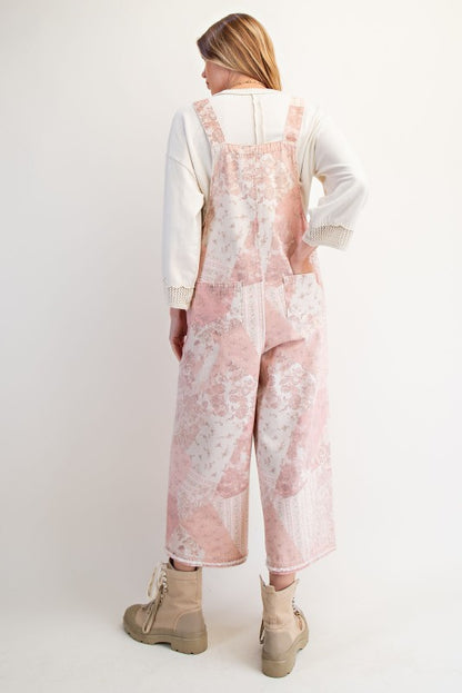 Vintage Patchwork Twill Overalls