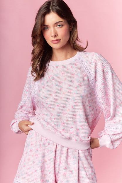 Bows and Kisses Waffle Lounge Set